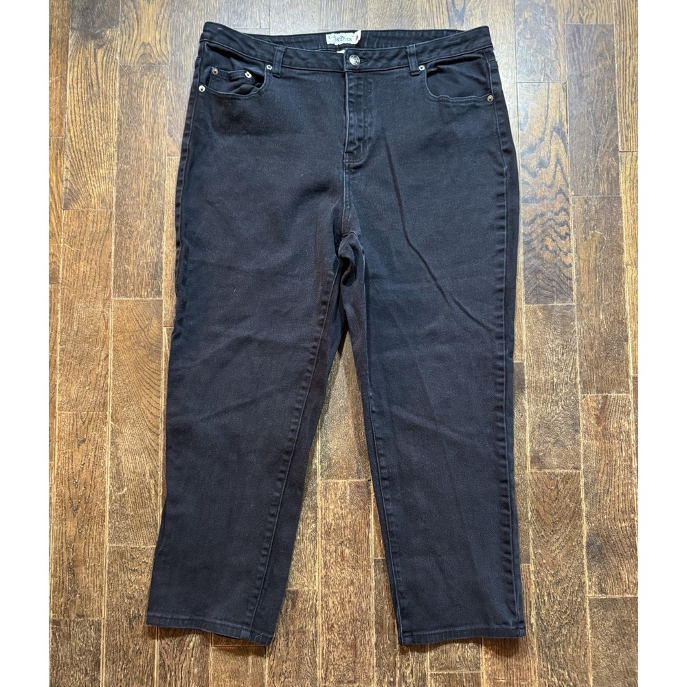 LA Blues Jeans Wilshire Size 4 Short (W37xL25)‎ Black Vintage Y2K Mom High Rise